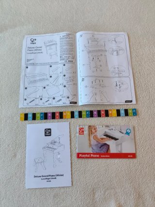 Piano a coda infantile Hape Deluxe bianco