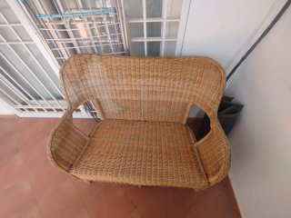 Sofá de mimbre 2 plazas