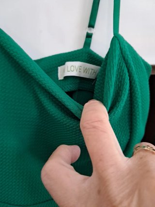 Vestido verde corto fiesta