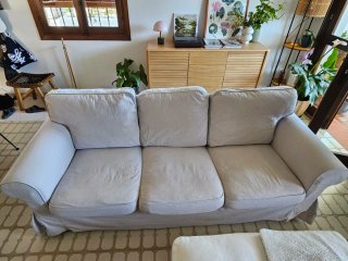 Sofá EKTORP IKEA Gris Tela