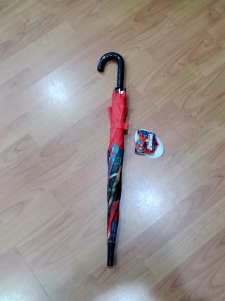 Paraguas Infantil Spiderman Automático Rojo