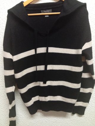 Jersey Primark rayas negro y beige.