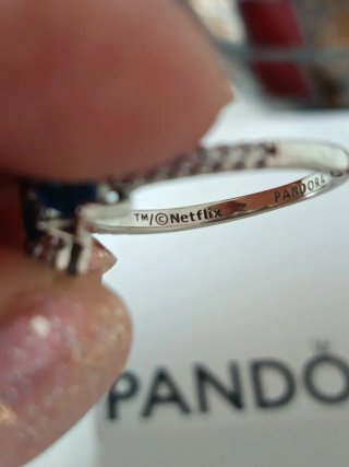 Anillo Pandora Corazón Azul T.56