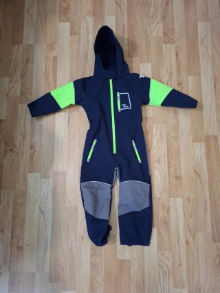 Traje de esquí infantil azul y verde
