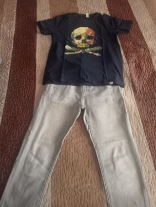 Camiseta calavera mapa Europa