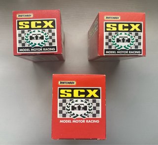 Cajas cartón Scalextric SCX Matchbox ORIGINALES.