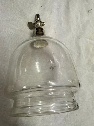 Ventosas médicas de vidrio con metal