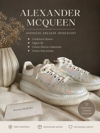 Alexander McQueen Sneakers Iridescent 38