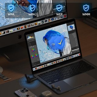 Adaptador WiFi USB 3.0 doble banda alta ganancia