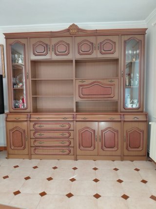 Comedor completo madera y cristal
