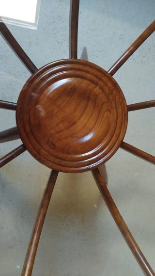 Tavolino Spider Anni '50 Vetro Legno