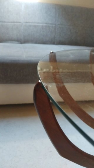 Tavolino Spider Anni '50 Vetro Legno