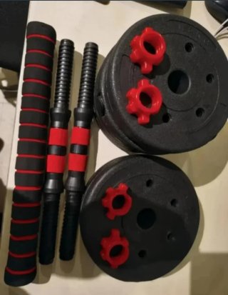Mancuernas ajustables con discos y barras