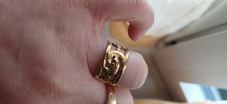 Anillo de acero 316 inoxidable dorado sin estrenar