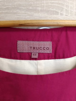 Vestido de verano Trucco blanco y fucsia talla 44