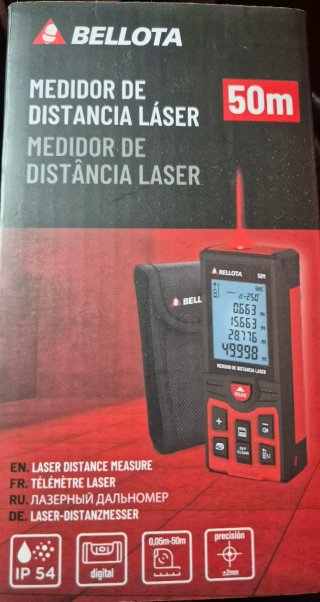 Medidor Distancia Láser Bellota 50m