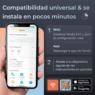 Tenda repetidor WiFi doble banda cobertura
