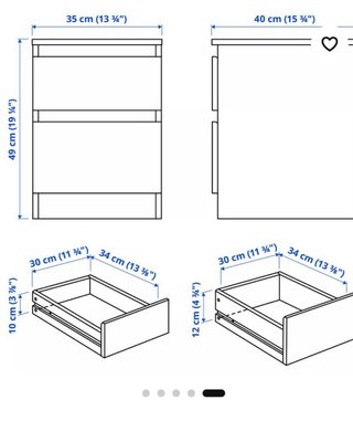 Mesita de noche blanca Ikea