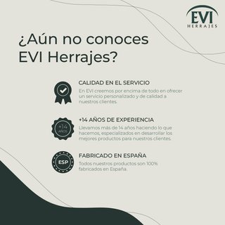 EVI Herrajes tope puerta acero inoxidable mate