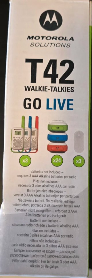 Pack 3 Motorola T42 GO LIVE Walkie Talkies