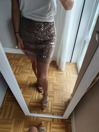Falda Zara lentejuelas