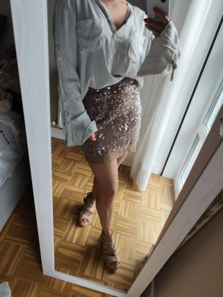 Falda Zara lentejuelas