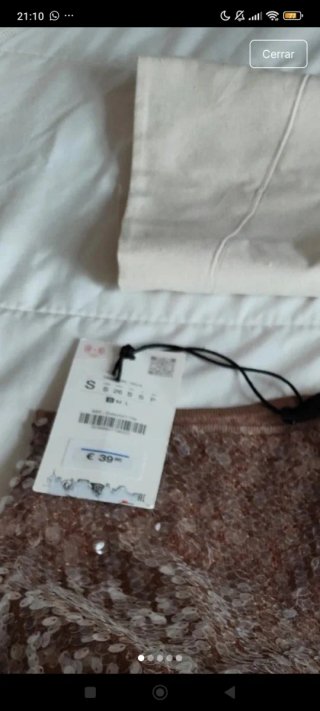 Falda Zara lentejuelas