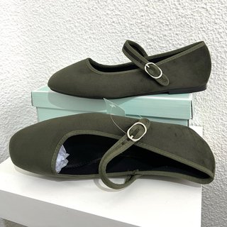 Bailarinas verde oliva con tira