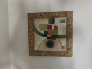 Dos cuadros abstractos decorativos