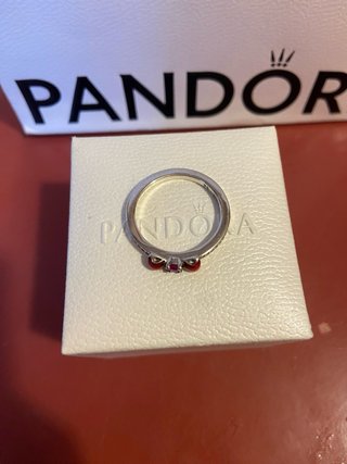 Anillo Lazo Rojo Plata S925