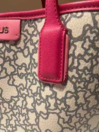 Bolso Tote Tous Gris y Fucsia