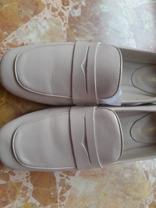 Mocassini donna Francesco Milano vera pelle beige