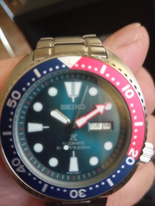 Orologio Seiko Subacqueo Blu/Rosso