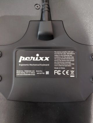 Teclado Perixx Periboard-335 Ergonómico mechanical
