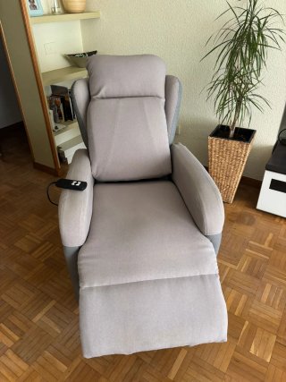 Sillón Eléctrico Reclinable Beige/Gris