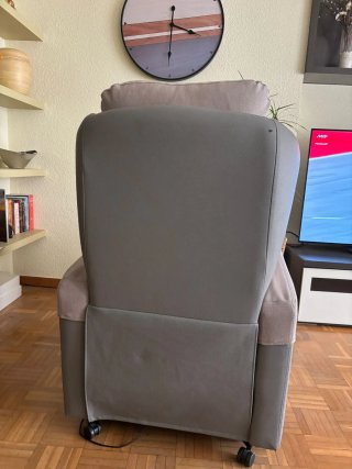 Sillón Eléctrico Reclinable Beige/Gris