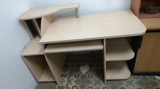Mesa escritorio ordenador madera y metal