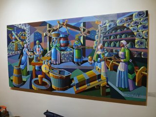 Mural Sergio Vazquez Santiago. Pintor gallego.