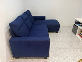 Sofá modular azul 3 plazas