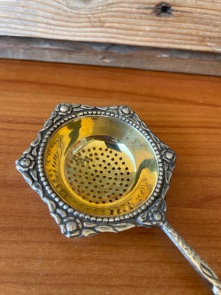 Colino da tè argento 900 Vermeil vintage Liberty