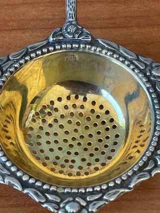 Colino da tè argento 900 Vermeil vintage Liberty