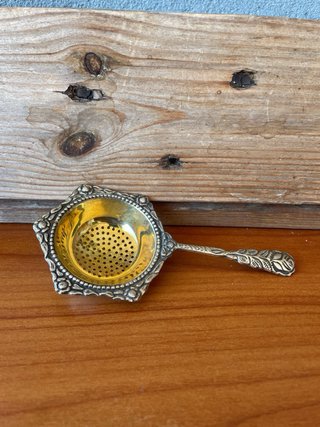 Colino da tè argento 900 Vermeil vintage Liberty