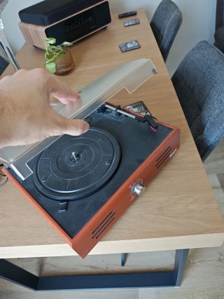 Tocadiscos Vinilo Lauzon (Tapa Rota)