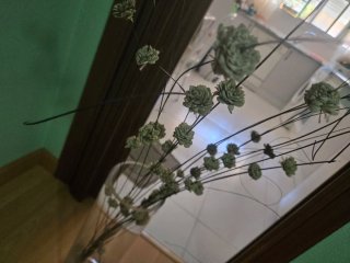 Jarrón 50 cm con flores SKLUM, VASO FLORERO VIDRIO
