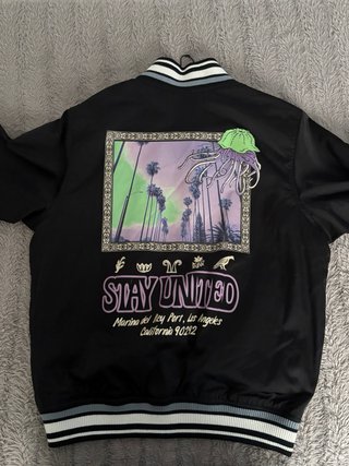 Chaqueta bomber Pull&Bear Stay United Negra