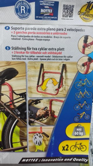 Soporte pared 2 bicis