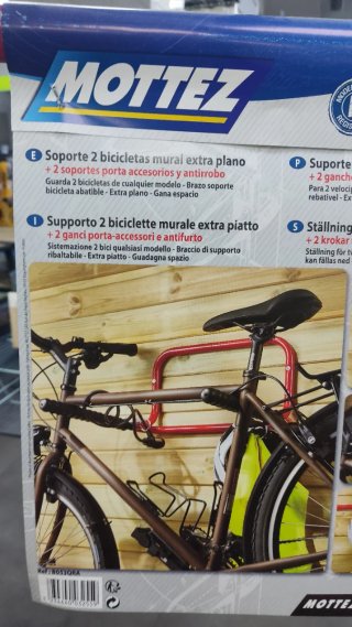 Soporte pared 2 bicis