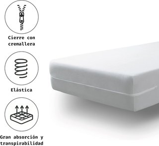 Funda colchón algodón ajustable absorbente