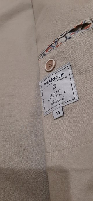 Blazer MARKUP cotone beige Made in Italy tg 44