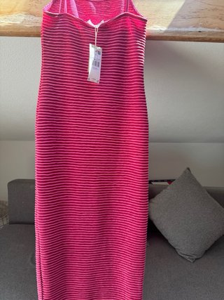 Vestido Zara Rayas Rosas